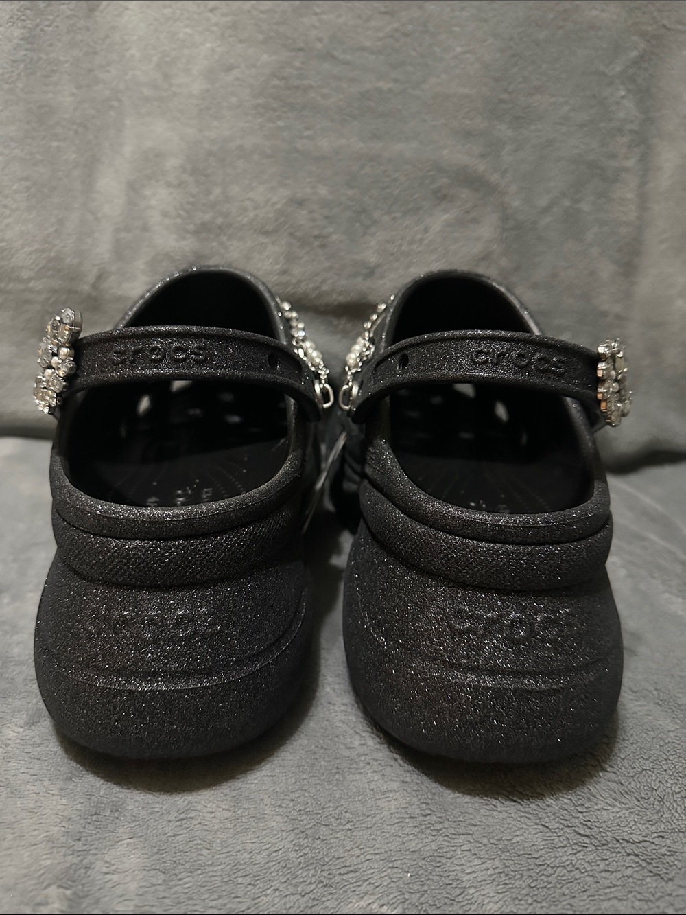 NWOB Women's Crocs Bae Wedding Glitter Platform Clogs - Size 11 - Picture 11 of 14